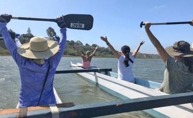 Wellbeing Circle members kayaking