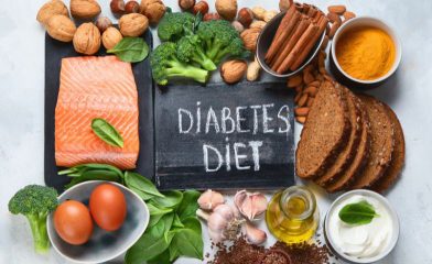 Diabetes Diet - fish, vegetables, grains