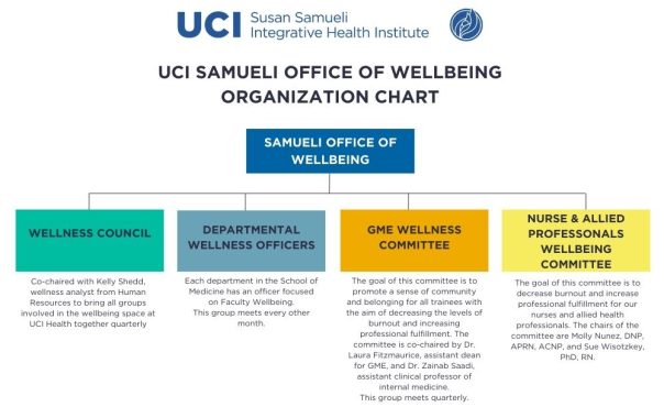 UCI Samueli Office of Wellbeing Organization Chart